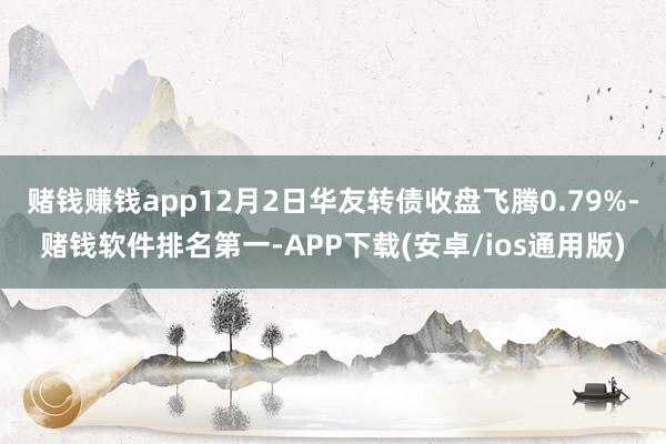 赌钱赚钱app12月2日华友转债收盘飞腾0.79%-赌钱软件